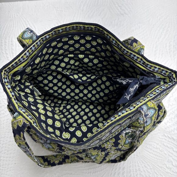 Vera Bradley Cambridge Green Blue,black Shoulder Handbag Medium - Picture 10 of 15